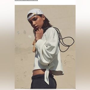 FP Movement NWT Odette side ties White sweatshirt XS